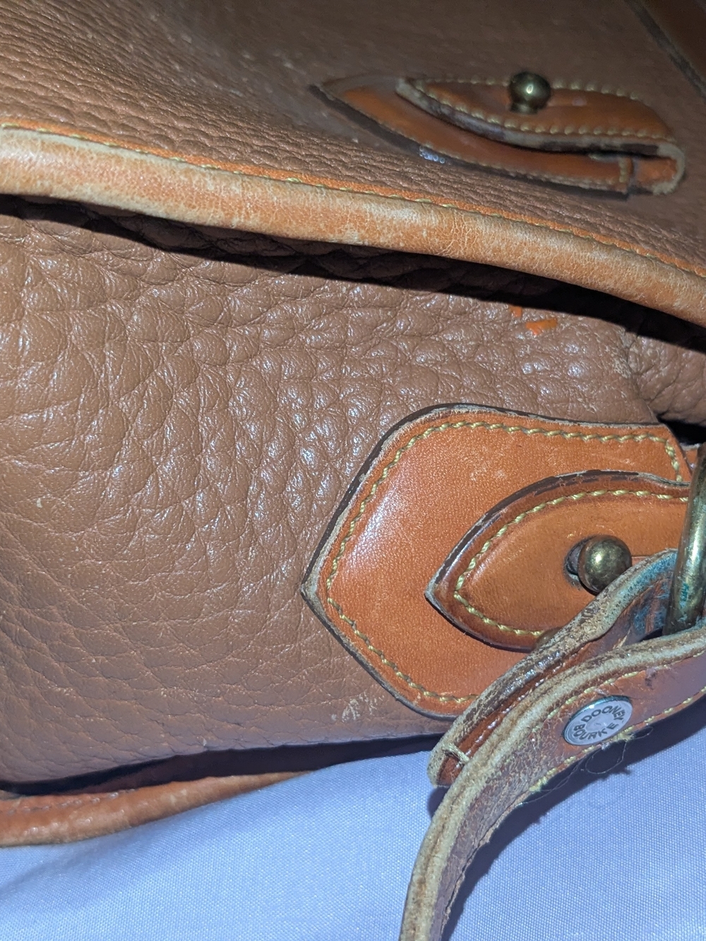 Dooney & Bourke Classic Tan Pebbled Leather Crossbody Bag - Picture 8 of 10
